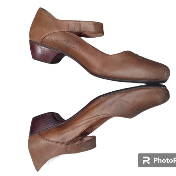 TAOS Women's Samba Brown Leather Mary Jane Shoes Size US 10 SMB12195 Hook Loop - Picture 8 of 10